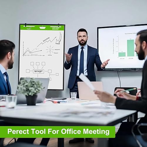 Miniatura 6 de Almohadilla de caballete adhesivo de 25 x 30 pulgadas, 35 hojasbloc, 4 blocs por paquete, 140 hojas, papel de caballete adhesivo blanco grande para