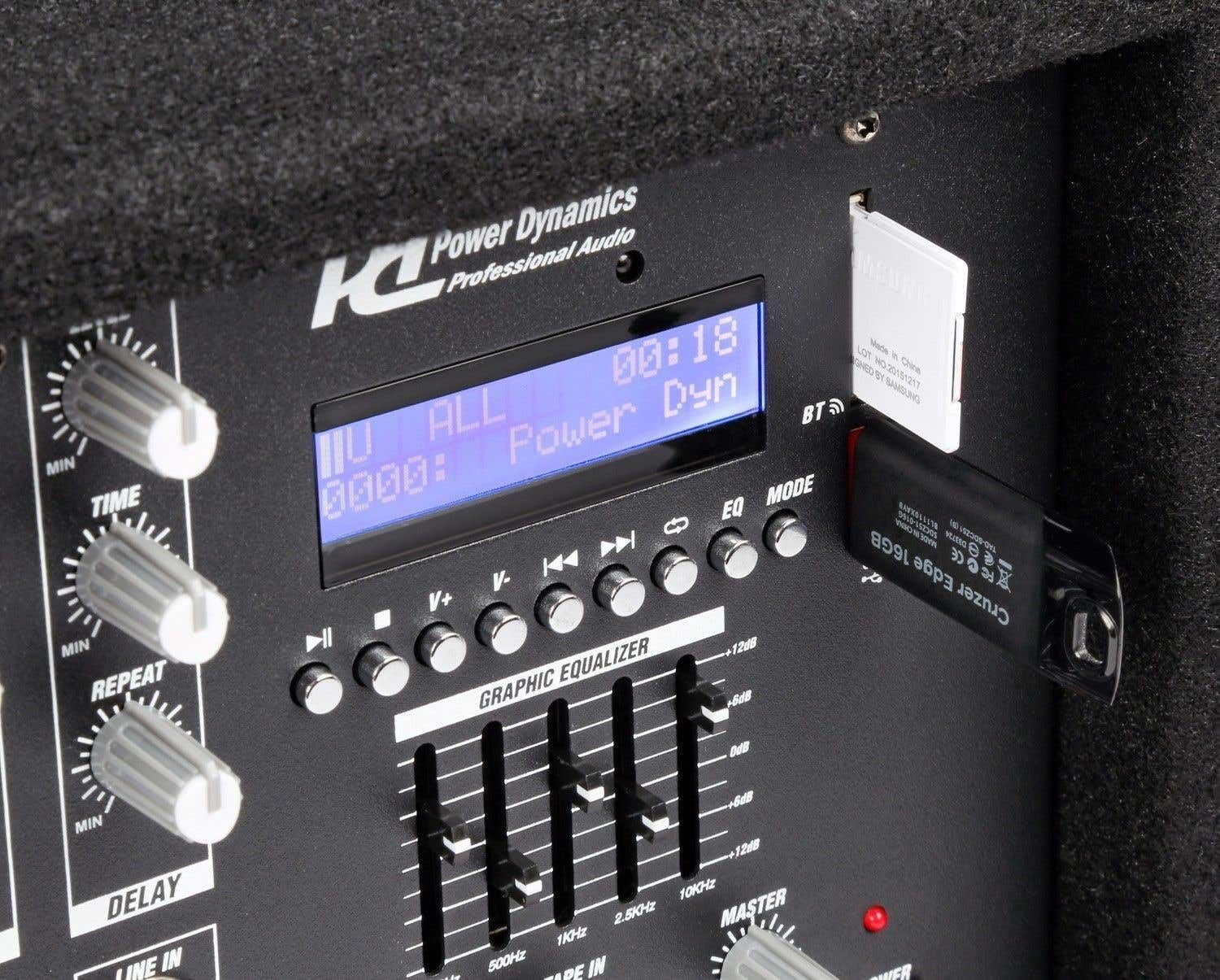 Power Dynamics PDM-C805A Table de Mixage Amplifiée 800 Watts - 8 Canaux, Connexion sans Fil Bluetooth, USB/SD, Réglages Graves/Aigus par Canaux, Idéal pour DJ, Groupe ou Salle de Spectacle