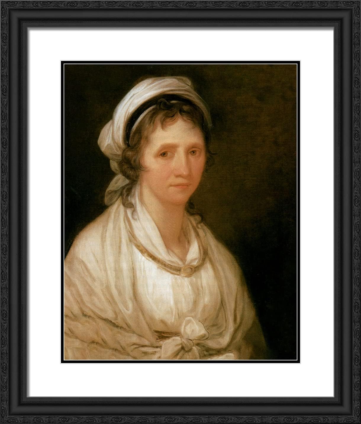 ArtDirect Kauffman, Angelica 20x23 Gold Ornate Framed Art Print with Double Matting Titled: Self Portrait II
