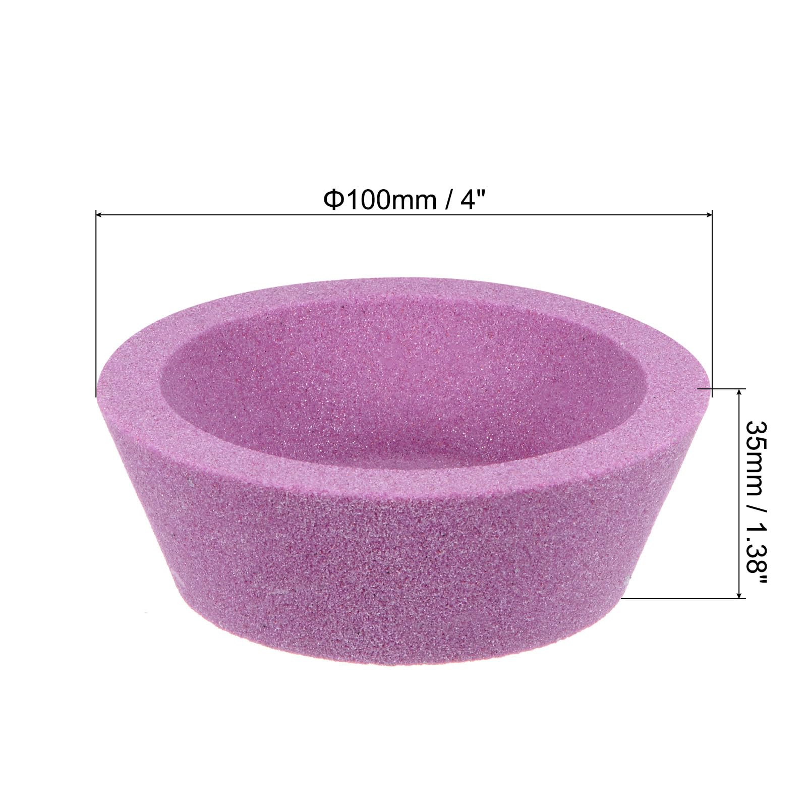 QUARKZMAN 2pz 4 Pollici Svasatura Tazza Mola 80 Grana Rosa Ossido di Alluminio Pa Rettifica Superficiale Utensili in Ceramica