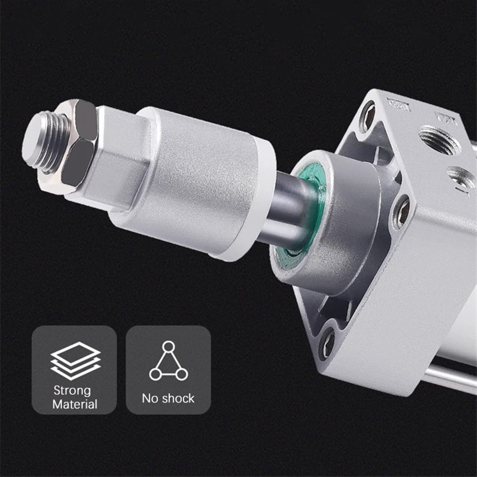SCJ63/80/100 * 50/75/100/150/200-50-S Standard Luft Pneumatische Zylinder Einstellbare Kolben Doppel Stange Reset Dichtung 1Pcs(Stroke 0-50mm,SCJ100 (Bore 100)