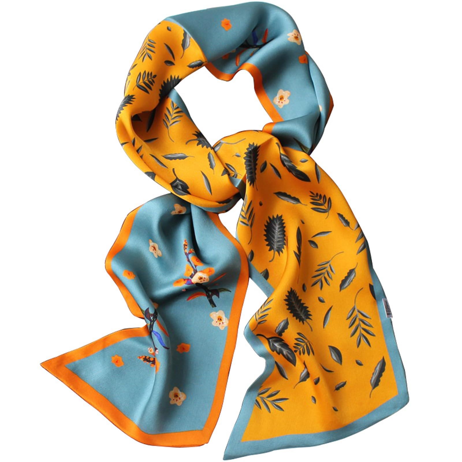 Sciarpa di Seta Sciarpa di seta primaverile e autunnale Sciarpa lunga Cintura svolazzante for asciugamano decorativo multifunzionale Sciarpe di Seta da Donna