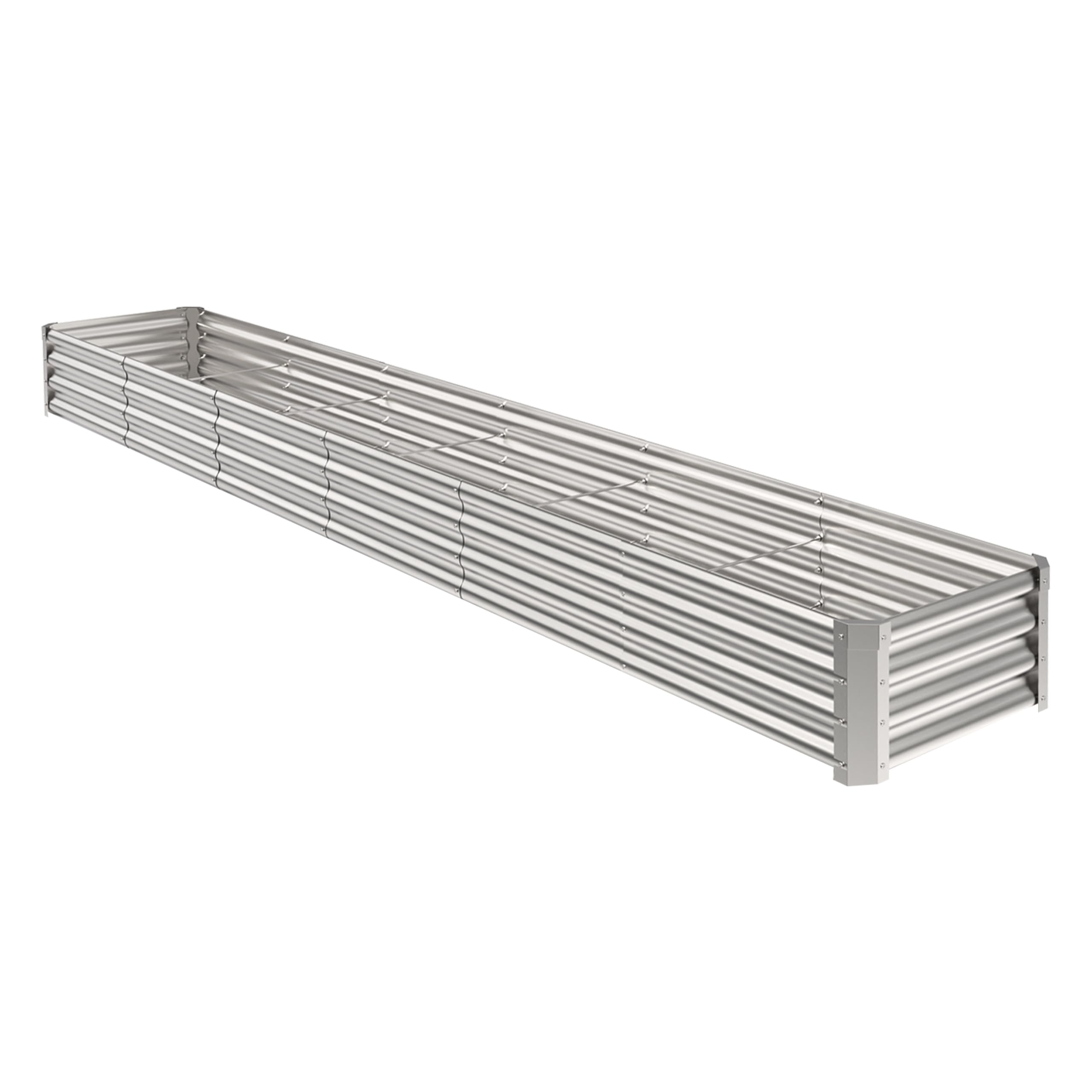 12x1.5x1ft Galvanized Raised Garden Bed,Outdoor Planter Box Metal Patio Kit Planting Bed for Vegetables Flowers Herb.