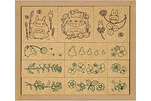 Adorable Beverly Ghibli SOH-007 My Neighbor Totoro Stamp Flower Hanko for Charming Artwork
