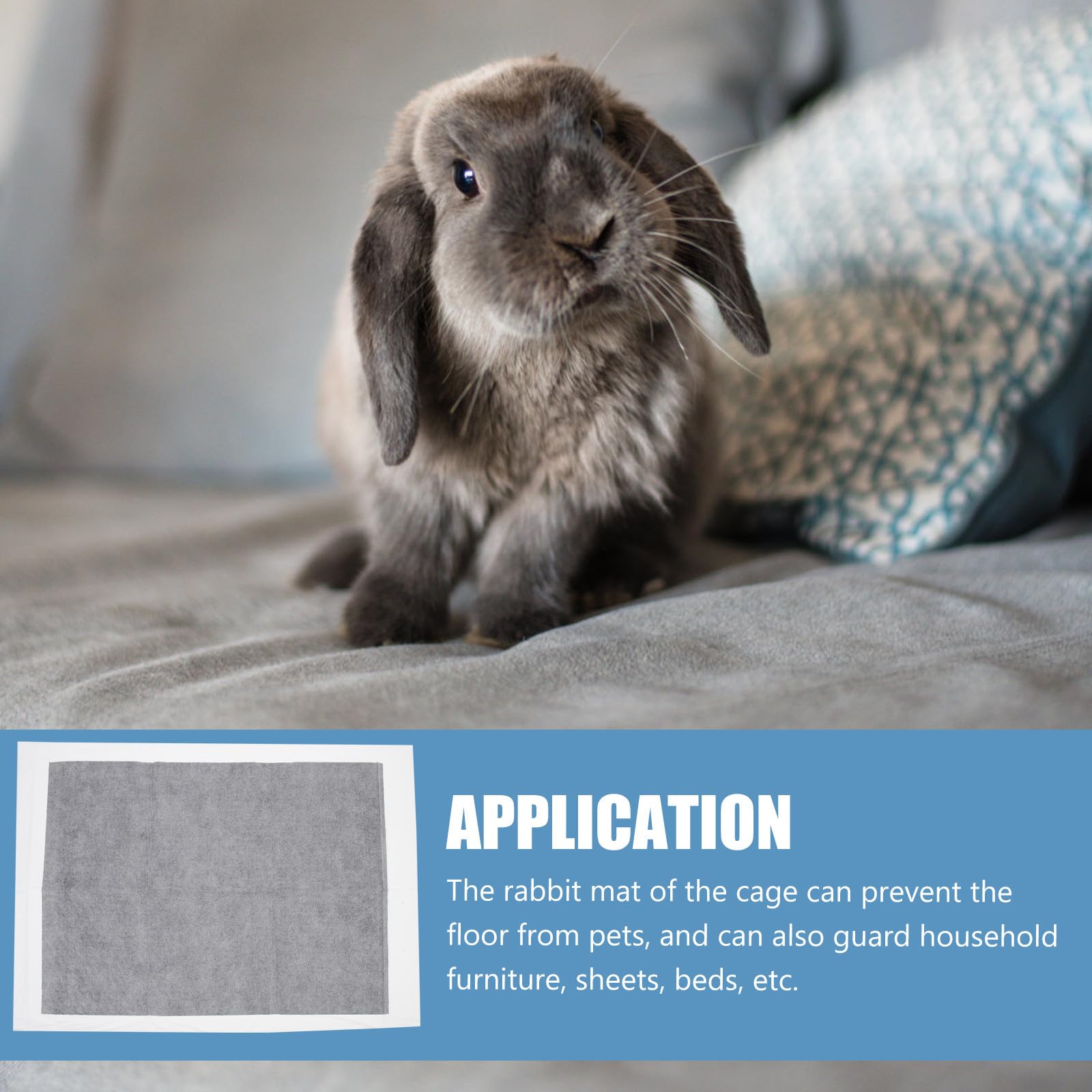 IMIKEYA 100 Pièces Tapis Urinaire pour Animaux Tapis d'apprentissage Propreté pour Animaux de Compagnie en Tissu Non Tissé, Anti-Fuite, Facile à Transporter Ranger, pour Lapin et Animal