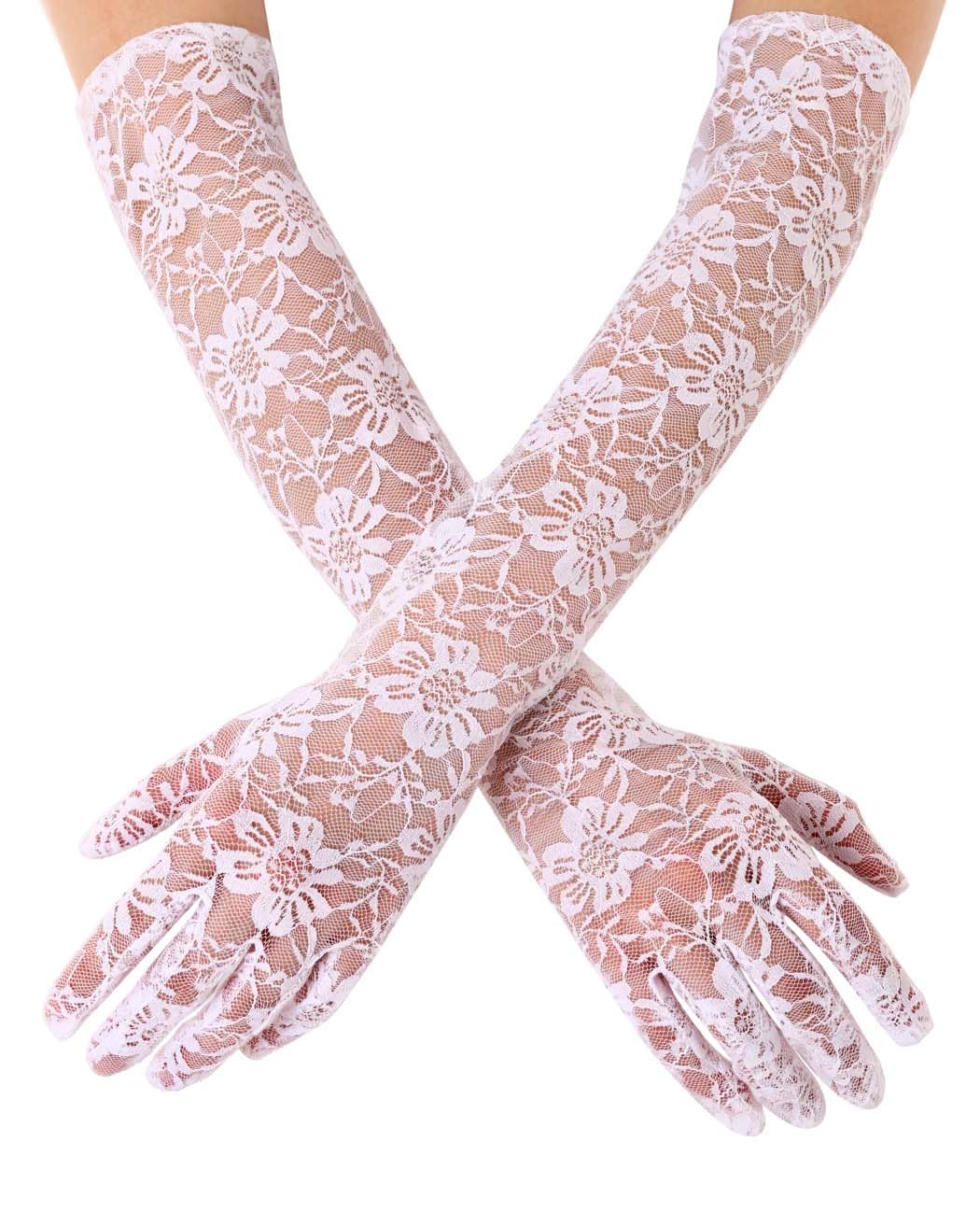 Floral Lace Gloves Long Lace Gloves