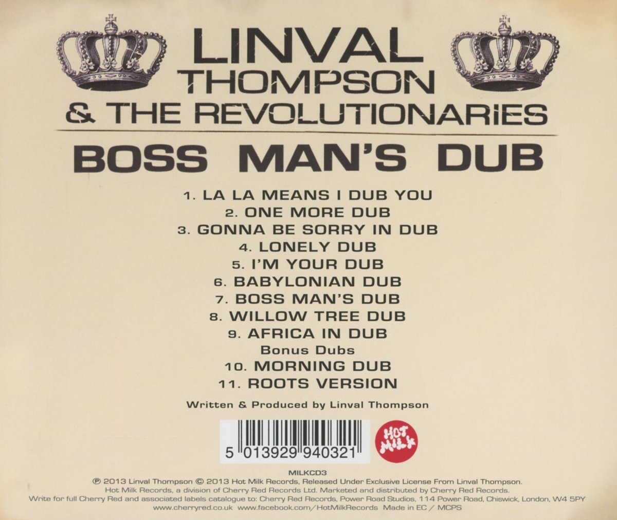 Boss Man'S Dub-the Lost 1979 Dub Album