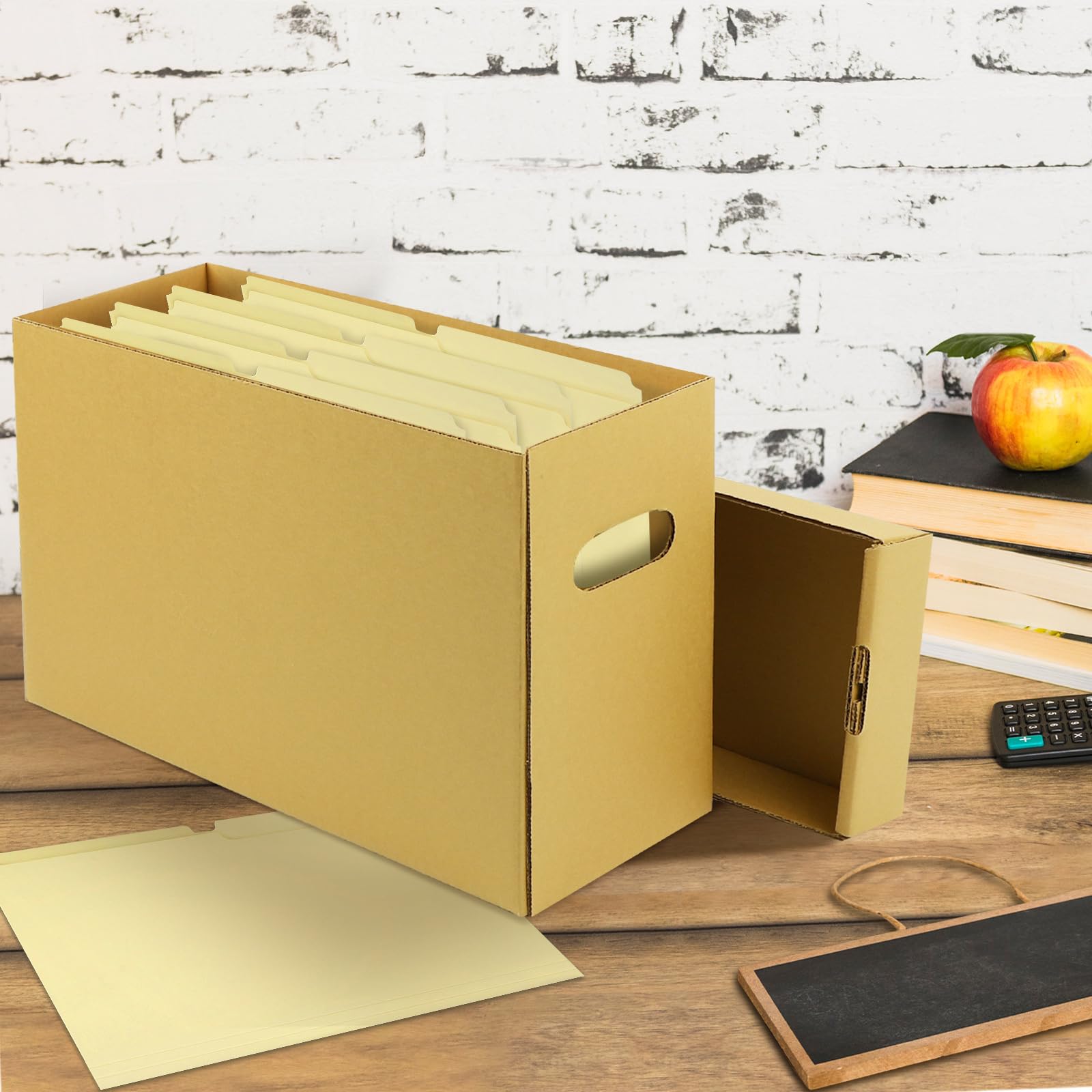 Lineco Archivkartons zur Aufbewahrung von Dokumenten, Drucken oder Fotos | säurefrei | gepufferte Wellpappe | 15,2 x 38,1 x 25,4 cm | Hellbraun | 5 Stück