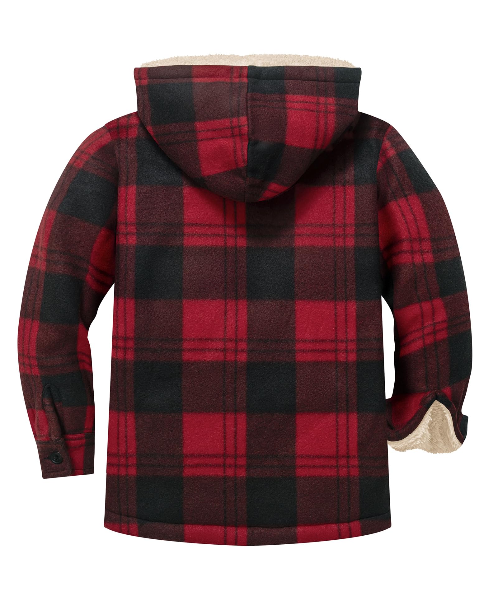 zitysport Chaqueta Niños Camisa Invierno Gruesa Sudadera con Capucha A Cuadros Niño Cremallera Cálida De Franela Chicos Sudadera Aire Libre Forrado Invierno Para Bolsillo