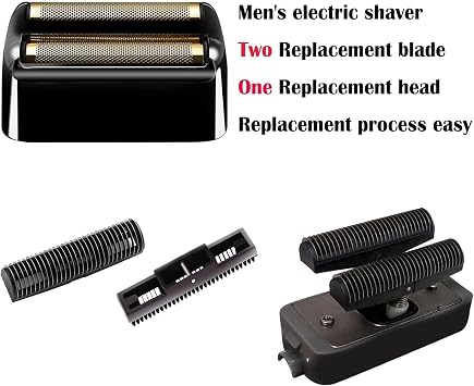 Foil & Cutters Compatible with BaBylissPRO FXFS2 FOILFX02 Shaver, Black | Replacement foil & cutters set fits BaBylissPRO FXFS2 FOILFX02 cordless shaver, black, 2 pack barber parts