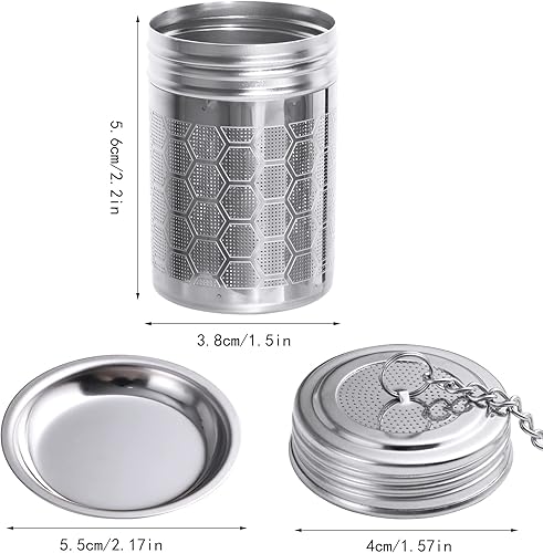 Miniatura 2 de Paquete de 2 coladores de té infusor para té suelto, malla de acero inoxidable 304, difusor más empinado de hojas sueltas con gancho de cadena y