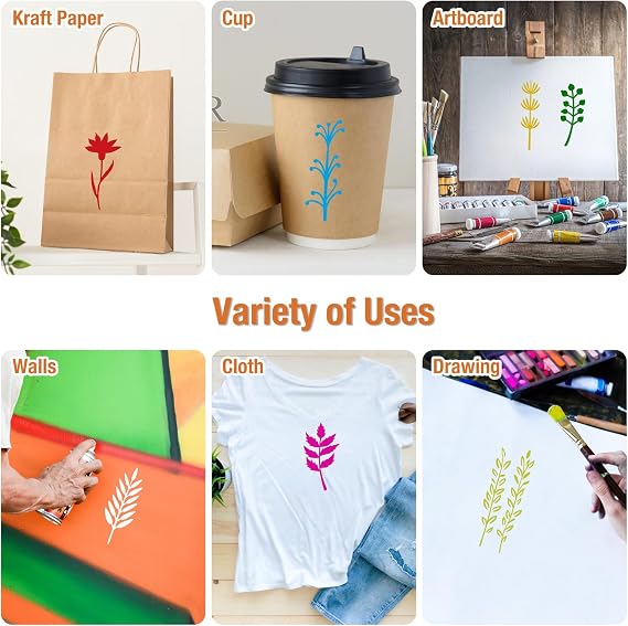 60PCS Flower Leaf Stencils for Crafts