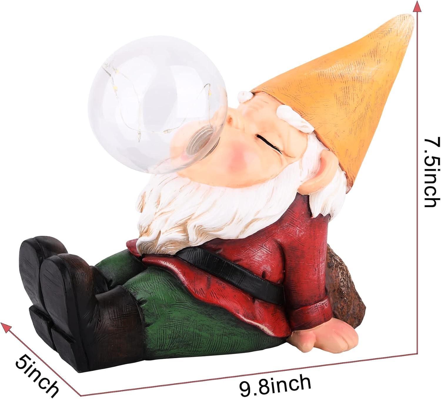 Garden Gnomes Statues Decor Outdoor Large Gnomes Garden Decorations Funny with Solar Light for Yard Lawn - Image 2