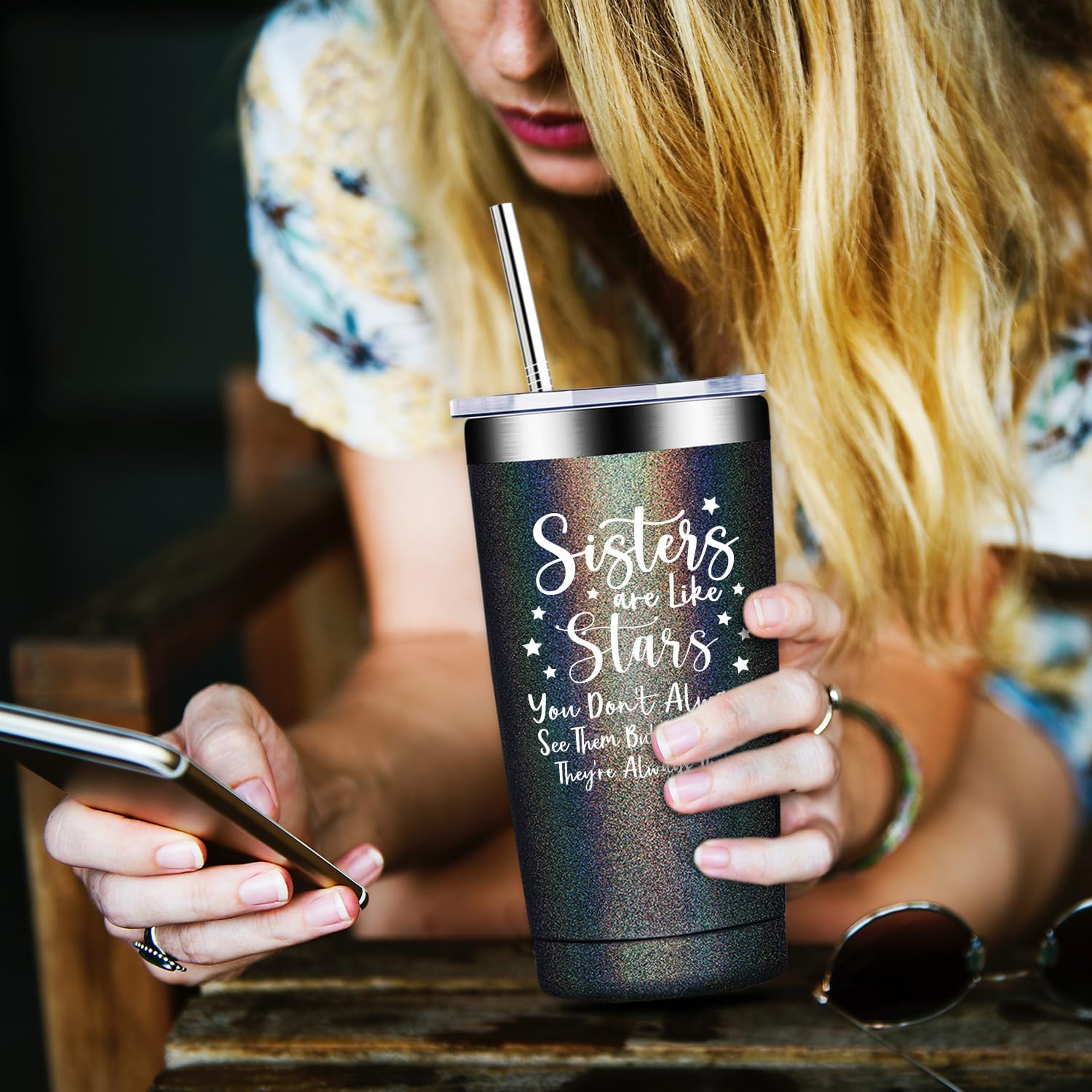 Fufandi Sister Gifts from Sisters - Sisters Birthday Gift Ideas - Sister Christmas Gifts, Mothers Day Gift - Tumbler Cup - Image 3