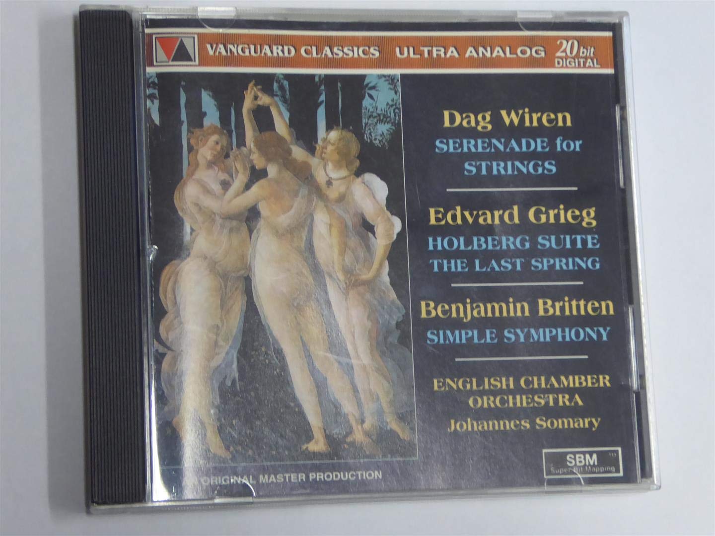 Dag Wiren, Edvard Grieg, Benjamin Britten, Johannes Somary, English