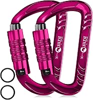 Vista 13 de 12kN (2697 lbs) Heavy Duty Carabiner Clips, for Securing Pets, Outdoor, Camping, Hiking, Hammock, Dog Leash Harness, Keychains