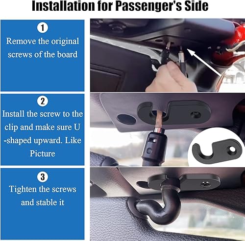 Miniatura 4 de Kit de reparación de visera solar, actualización de aluminio, actualización compatible con Wrangler JK Gladiator 2018-2022 (paquete de 2) - Pequeño