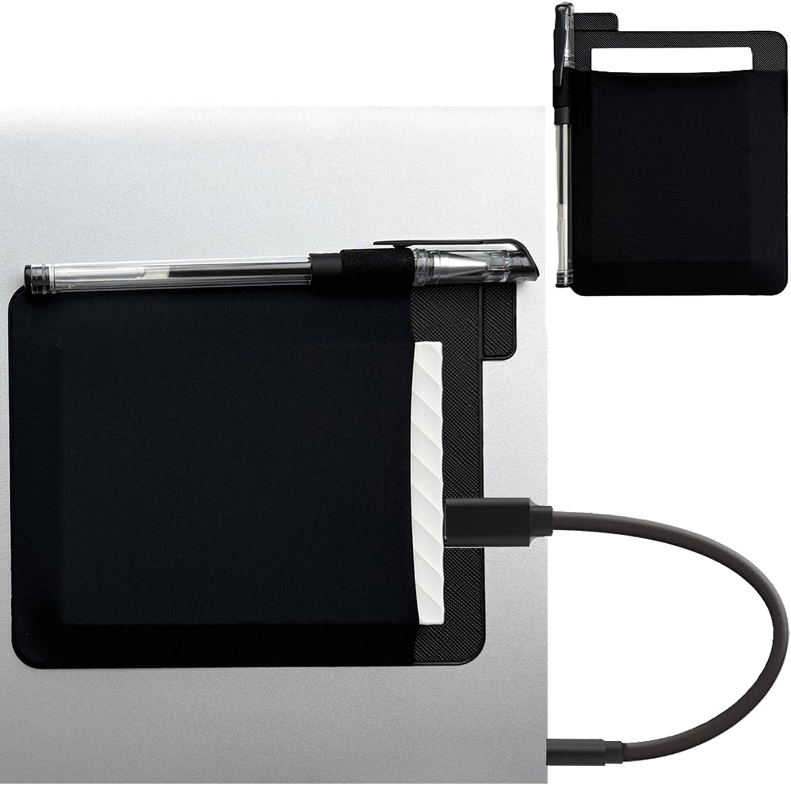 Portable Hard Drive Sleeve for Laptop - SSD Solid State Drive - Reusable Adhesive - Stick on External Hard Drive Carrying Case - Travel Pocket Pouch