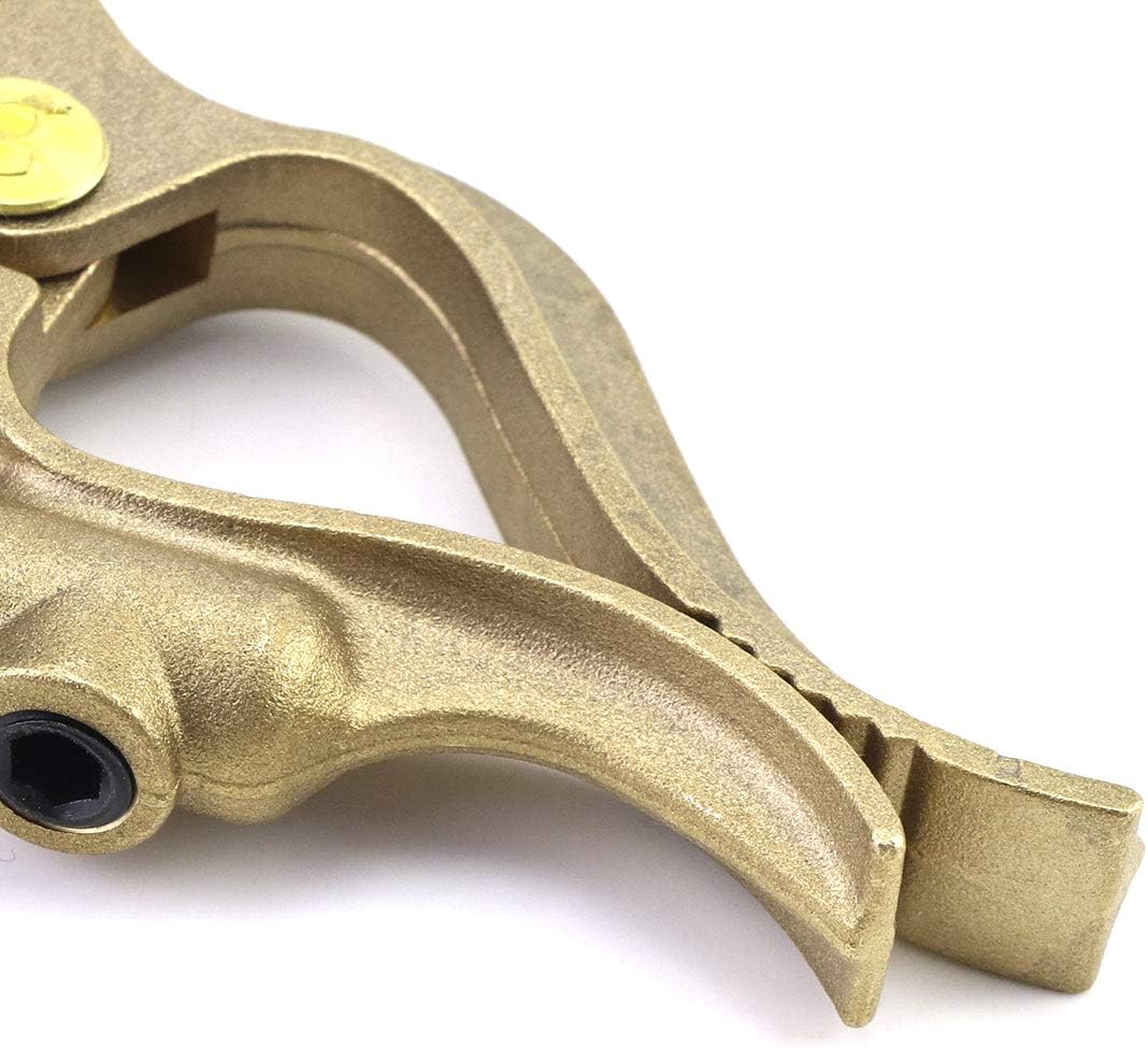 QWORK 500-Amp Welding Ground Clamp, Brass - - 