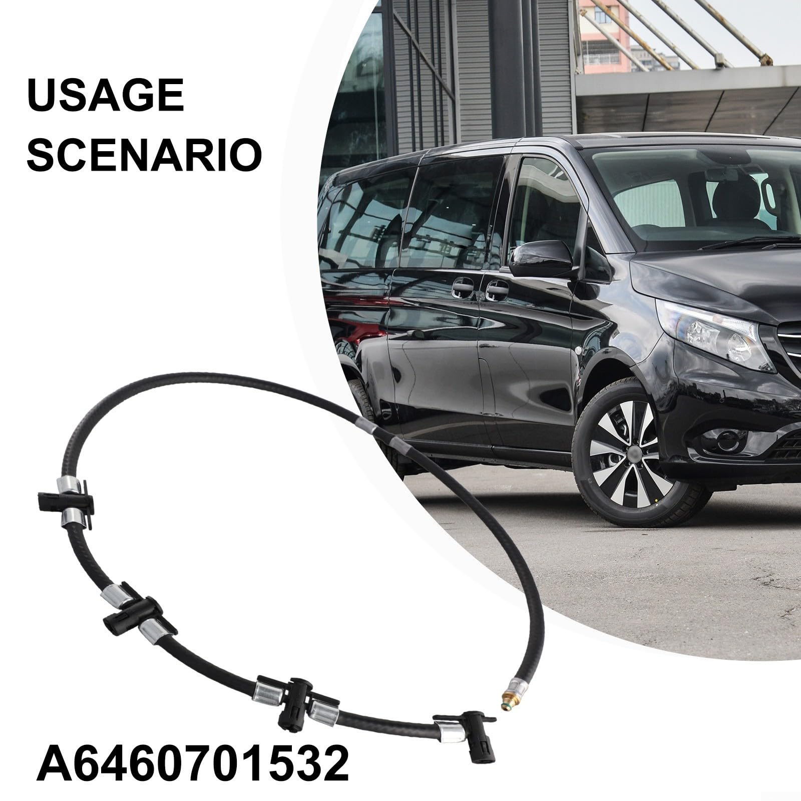 Tubo de escape de retorno de combustible aprobado por OEM para Mercedes para Vito para W639 para Viano para Mixto 2003-2023, parte A6460701532