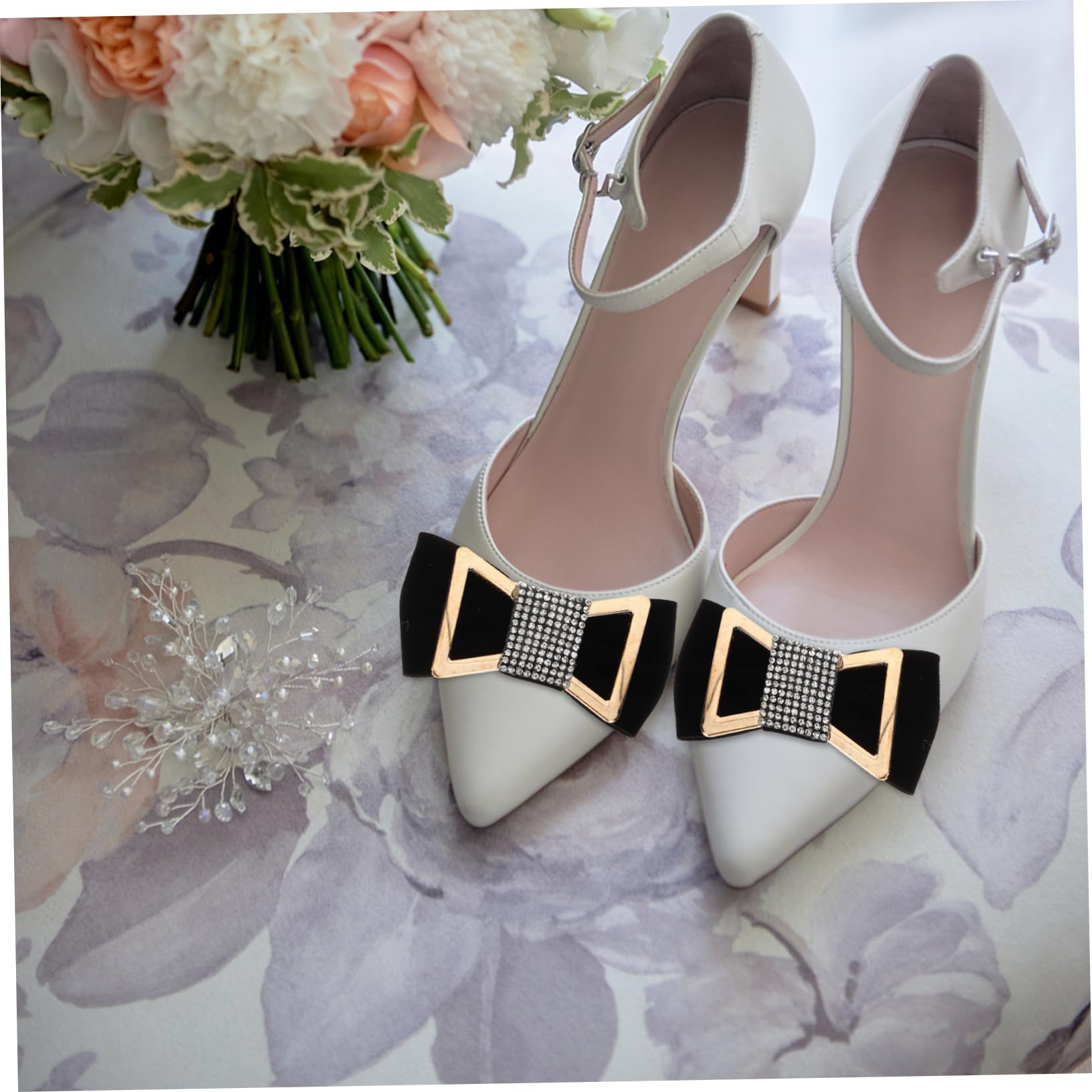 SOIMISS 5paia Charms Per Scarpe Con Fiocchi Strass Decorazioni Eleganti Per Scarpe Da Sposa e Cerimonie Accessori Per Femminili