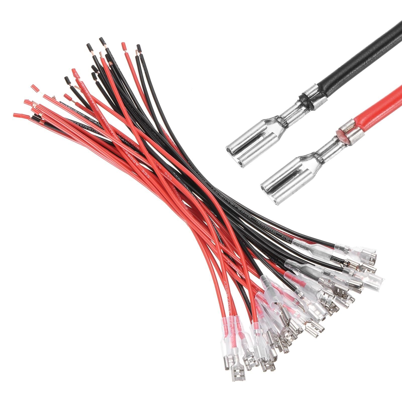 20er Set Flachstecker Crimpverbinder weiblich 2,8mm 4,8mm Kabel
