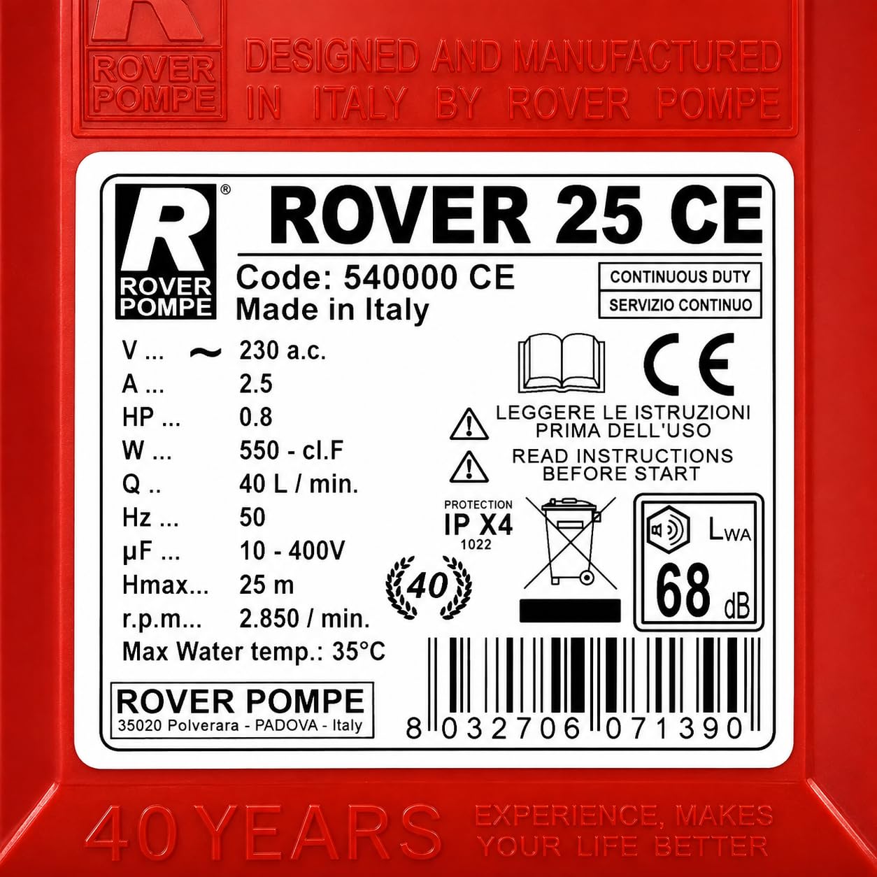Rover Pompe électrique Transfert Liquides