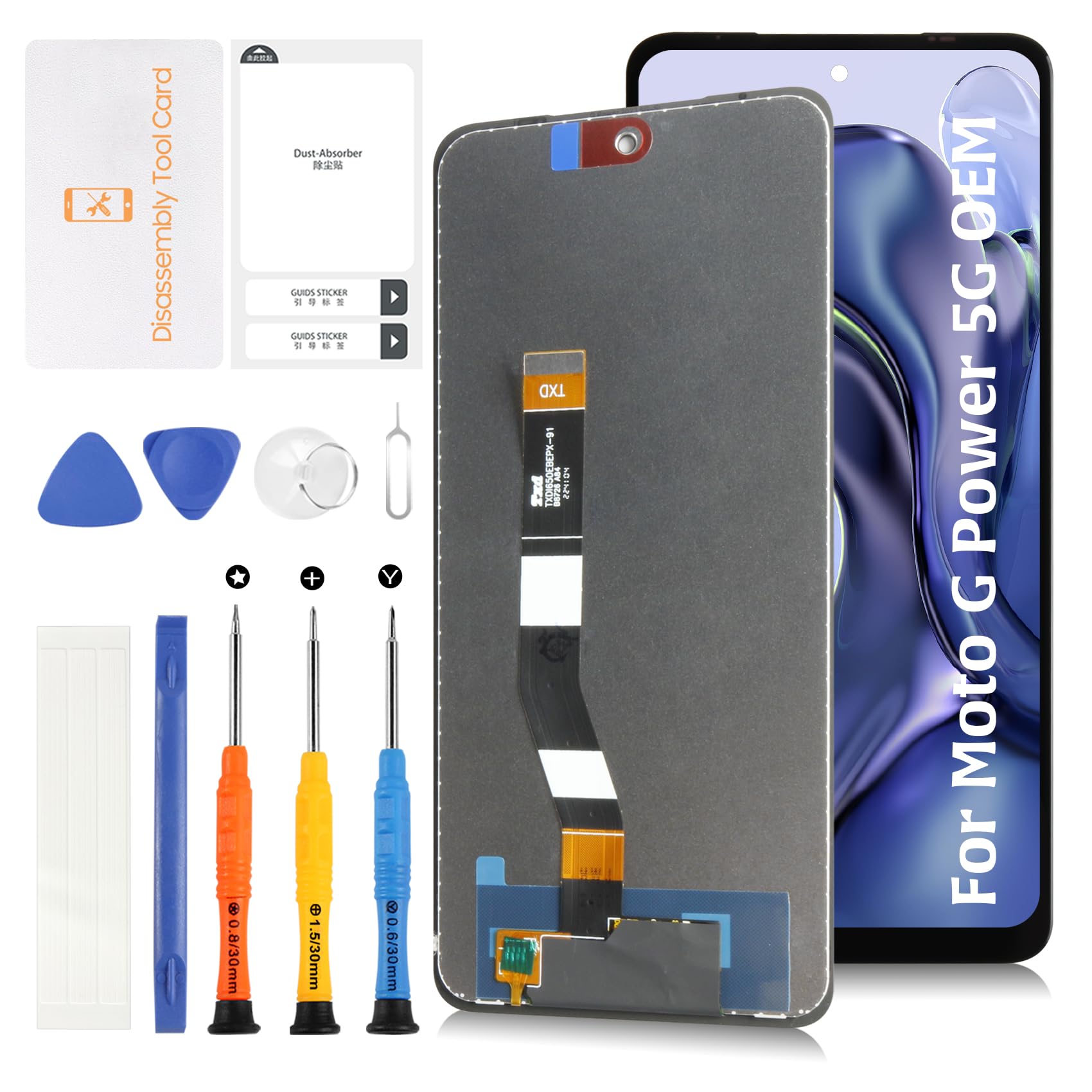 Olivechard Original for Motorola Moto G Power 5G 2023 6.5" OEM LCD Screen Replacement XT2311 LCD Display Touch Digitizer Screen Assembly with Repair Tools