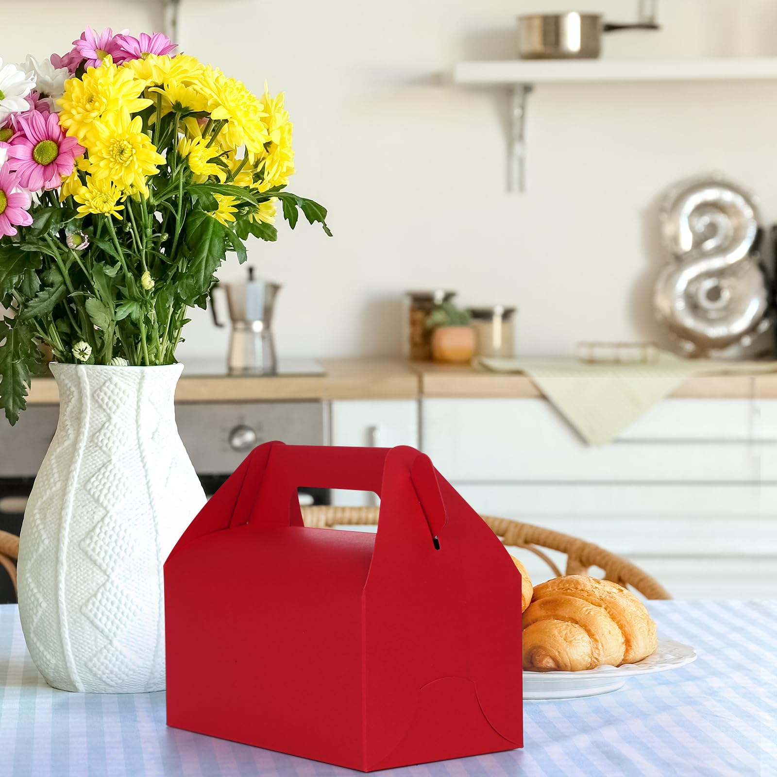 GXFCING Confezione da 30 Scatole Regalo Rosse con Coperchio, 16,3 x 9,3 x 8 cm, Scatola Cartone Regalo per Feste di Compleanno per Bambini, Matrimoni, Baby Shower, Natale