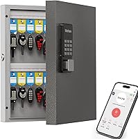 Vista 13 de Organizador de gabinete de 32 llaves, caja de seguridad, almacenamiento de seguridad para valets, hoteles, llaves de coche y casa, caja de llaves