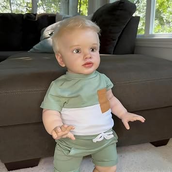 26 Inch Reborn Toddler Doll Pippa Big Size Reborn Baby Dolls Blonde Boy, Silicone Babies Lifelike Baby Doll Soft Cloth Body, Realistic Toddler Doll with Toy Accessories