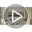 ERQINHUA Farmhouse Wall Decor For Living Room Large Canvas Wall Art For Bedroom Office Decorations Boho Wall Paintings Flowers Watercolour Pictures Printing Artwork Ready To Hang Home Decor 30"X60"