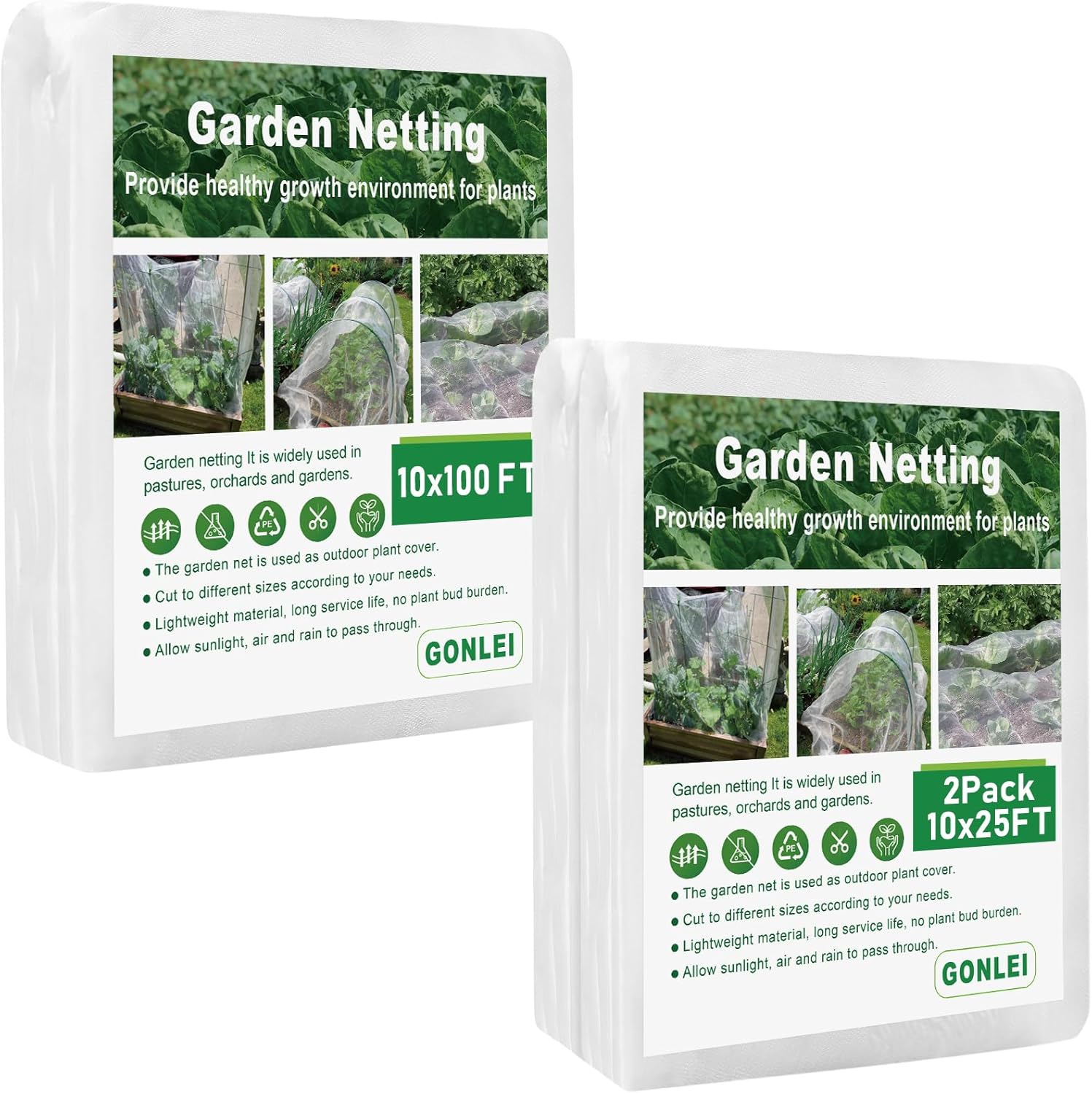 Garden Netting 2P 10 * 25FT+1P 10 * 100FT