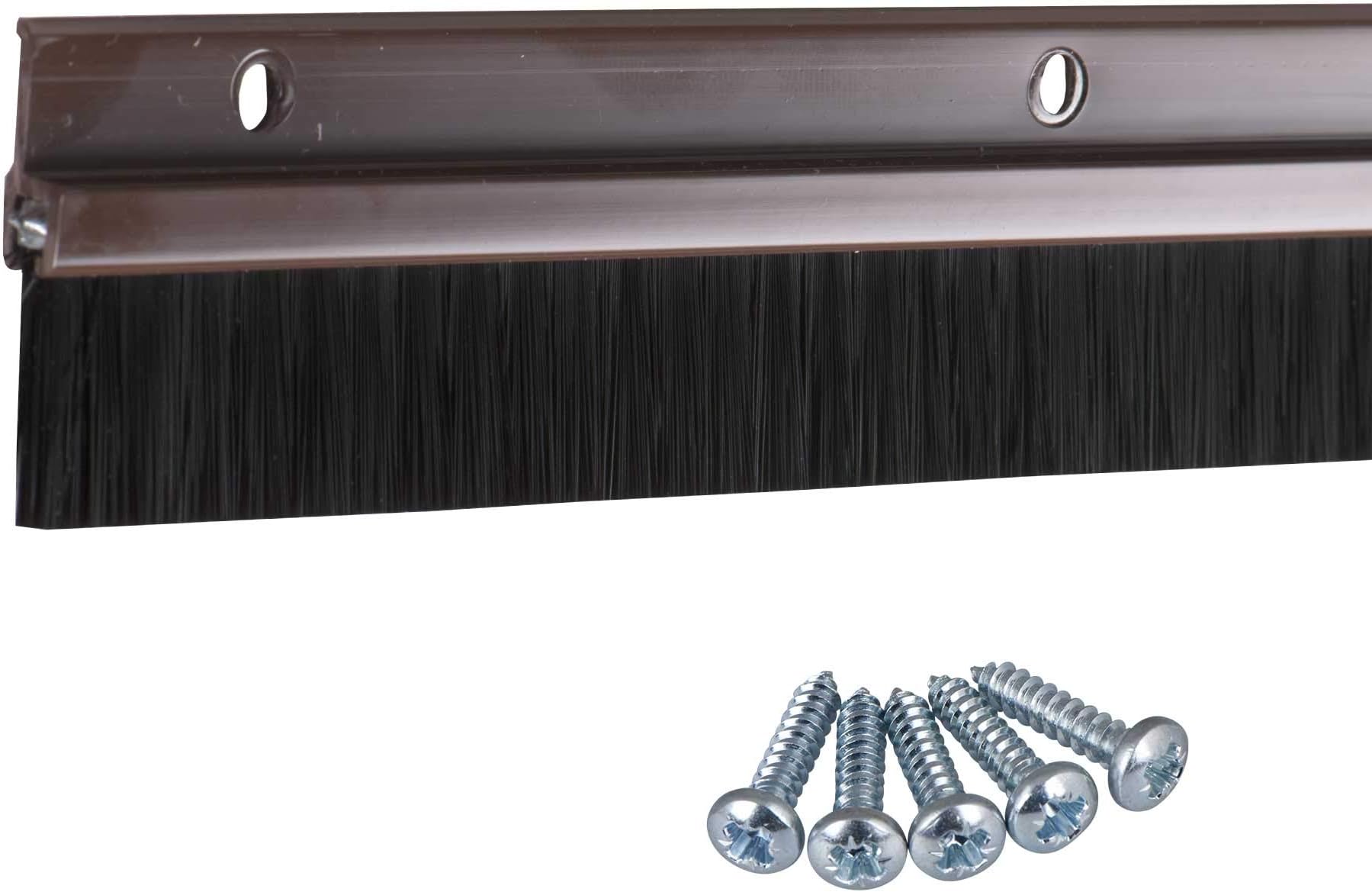 Buy It Better Door Bottom Draught Excluder Brush Strip Sweep Seal 3 Pack Brown PVC