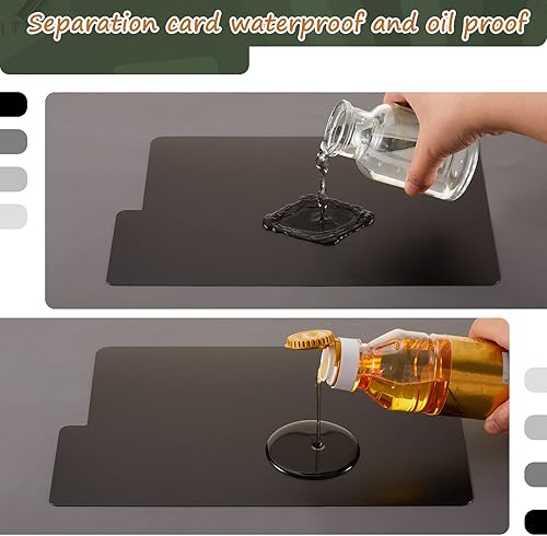 Miniatura 3 de Lewtemi 100 hojas divisores de cómics para tablas altas, separadores negros para cajas de cómics cortas o largas, cajas de almacenamiento de libros