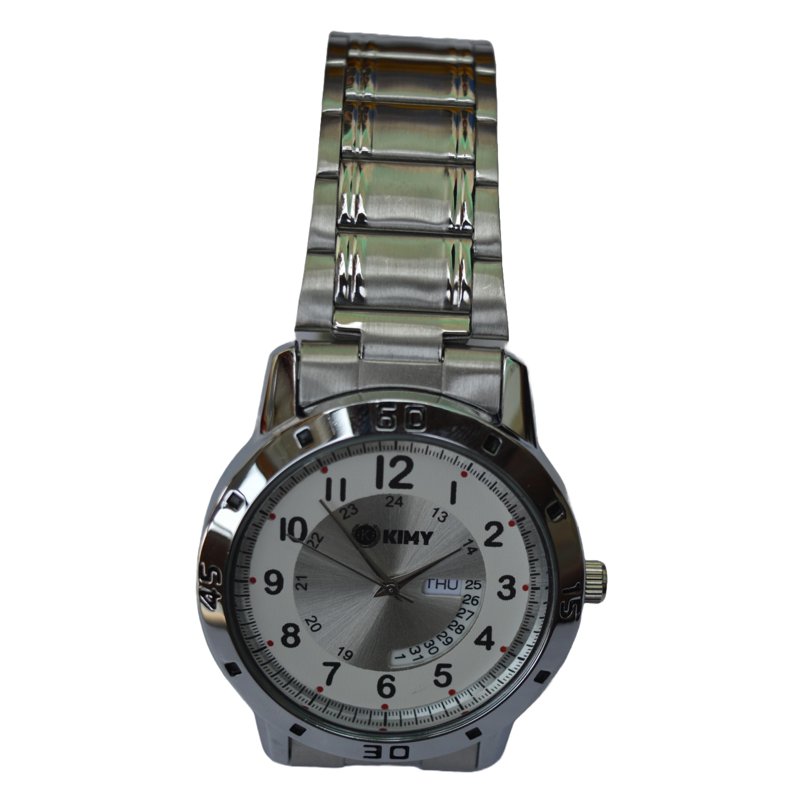 KIMY Premium Traditional Stylist Analog Watches with Stainless Steel Straps & Round dial for Men & boy (White) (B0CMX56743) Amazon Price History, Amazon Price Tracker