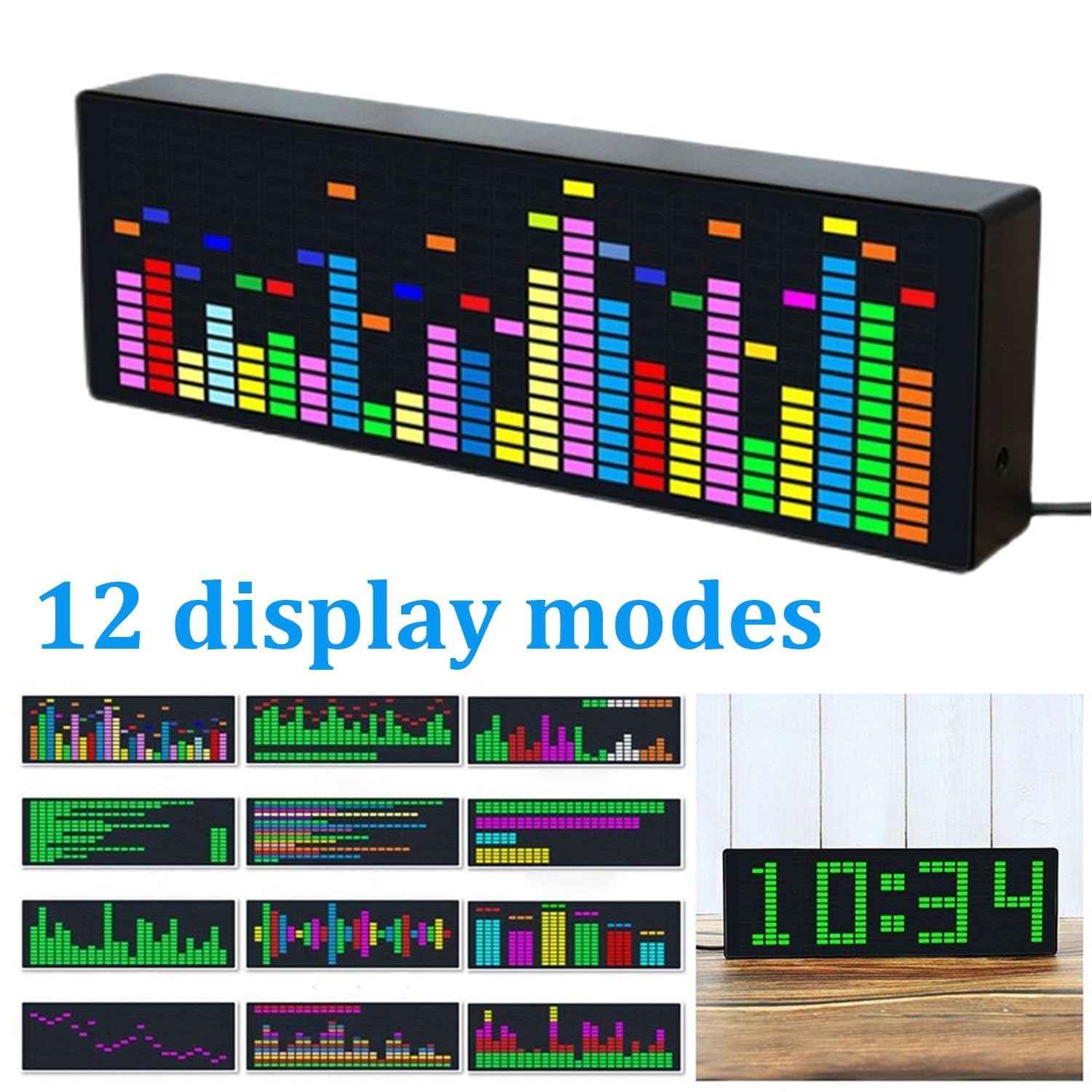 Led Audio Visualizer Fosi Audio Visualizer, Music Rhythm Ambient Light ...