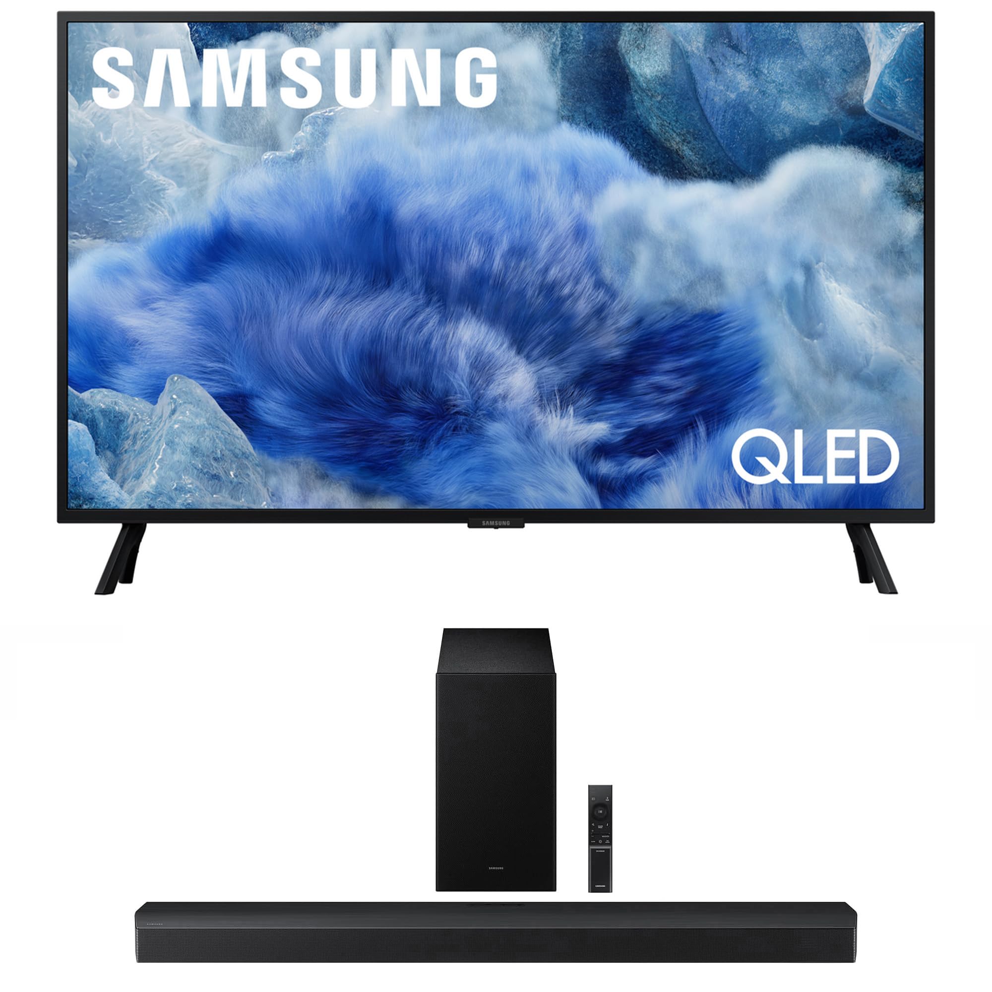 Samsung QN32Q8FAAFXZA 32 Inch Class QLED Q8F 4K Vision AI Smart TV with a HW-B750F B Series Soundbar 5.1 Ch and Subwoofer (2025)