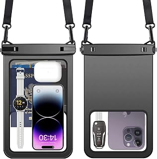 HAISSKY Large Waterproof Phone Pouch Cellphone Dry Bag,Universal IPX8 Waterproof Phone Case For iPhone 14 Pro Max 13 Pro Max 12 11 Pro Max XS XR X 8 7 Phone Holder Pouch Vacation