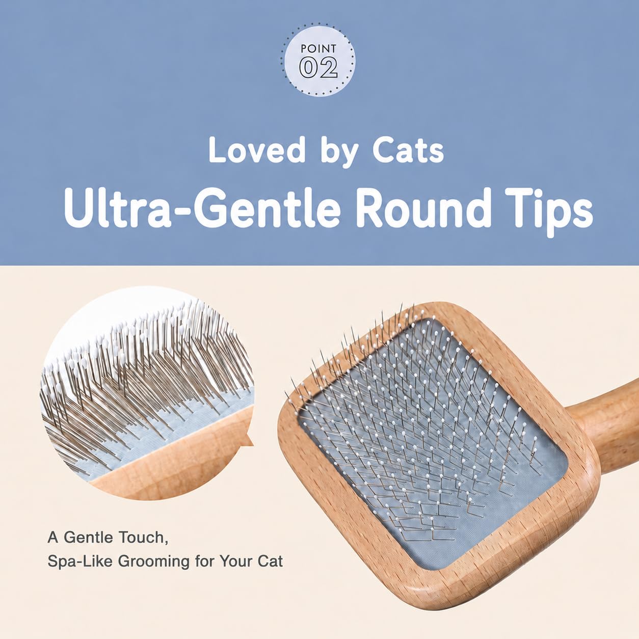 Cat Slicker Brush for Silky Coats