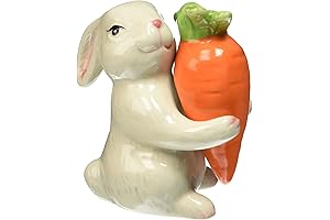 Abbott Collection Bunny and Carrot Salt and Pepper 2 Piece Set