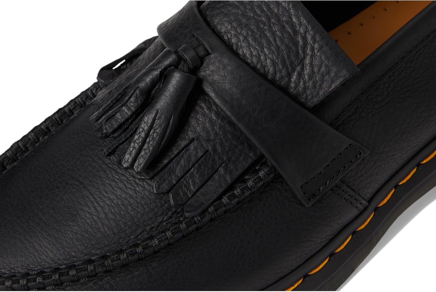 Dr. Martens Unisex-Adult Adrian Yellow Stitch Leather Loafers - Image 7