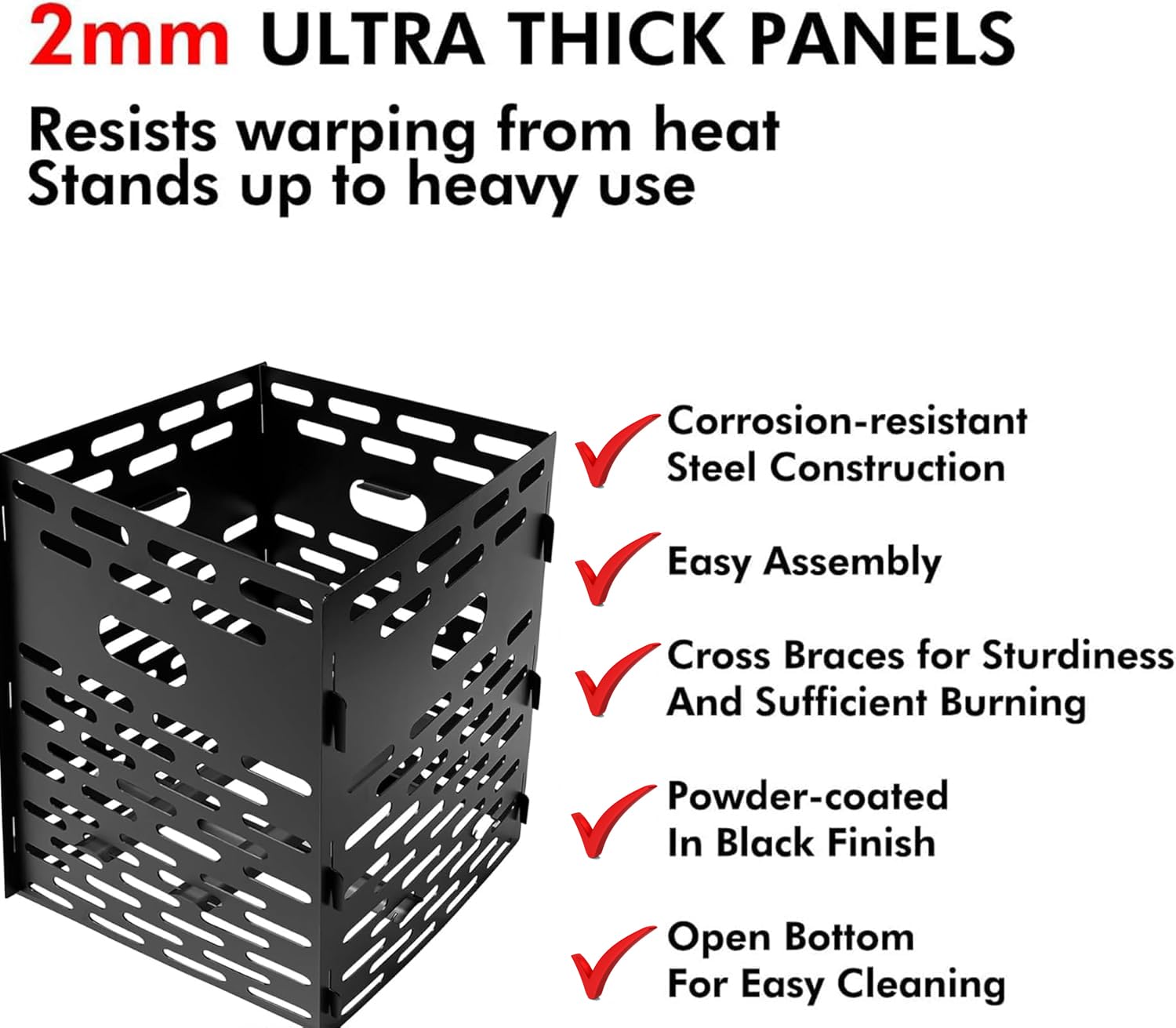 Extra Thick Burner/Portable Fire Cage/for Outdoor Yard Waste Leaf