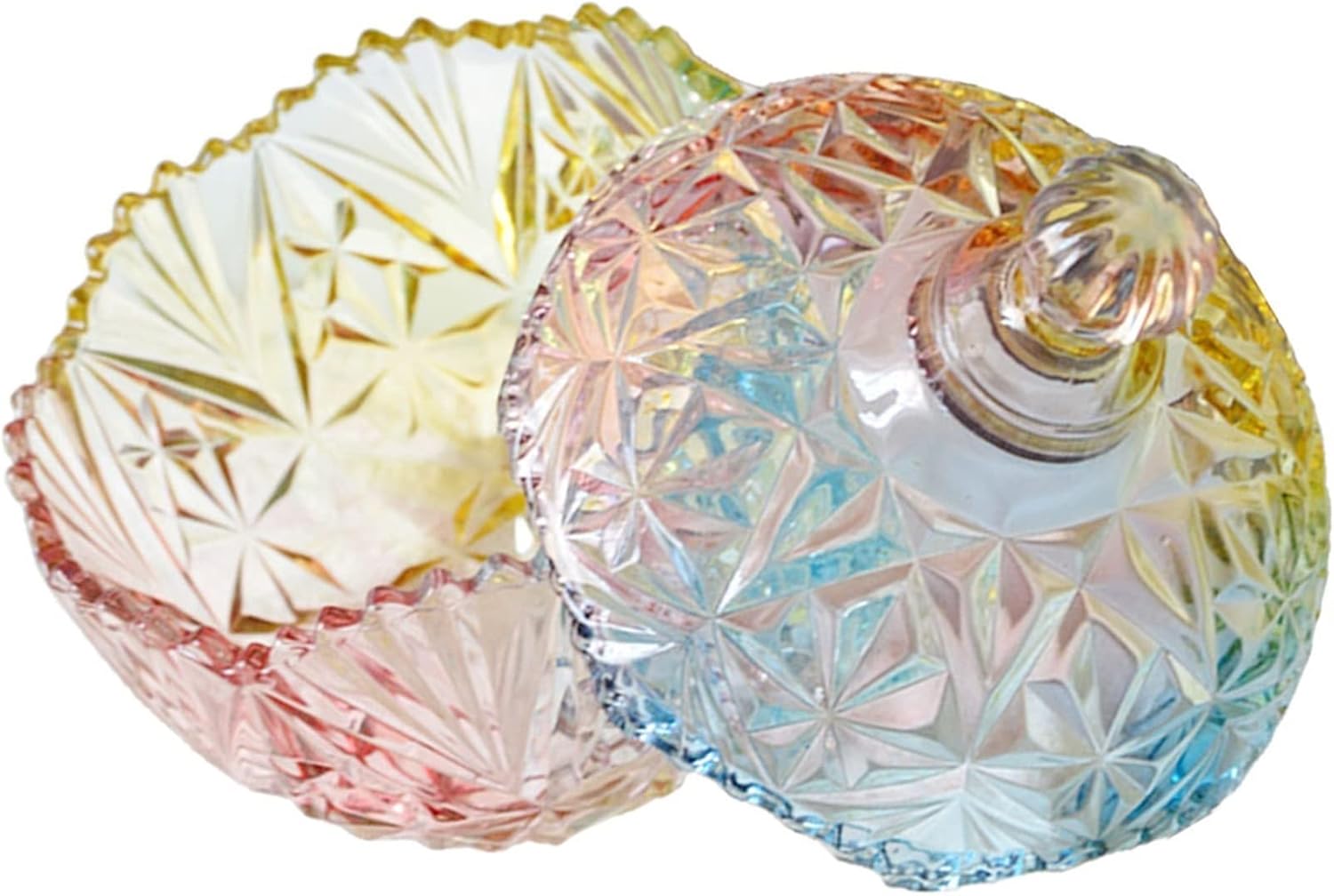 Sugar Bowls Candy Glass Bowl Dish Jar Covered Storage Serving Fruit Holder Jars Wedding Containerdecorative Crystal Lids Bowlssnack