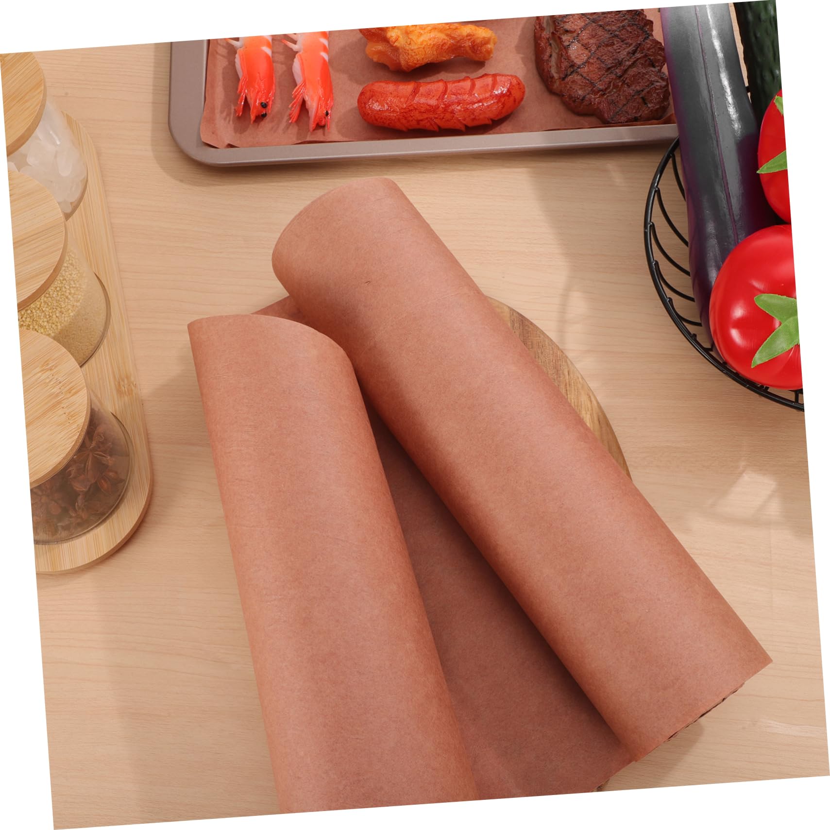 Carta da Macellaio in Rotolo 1 Rotolo, Carta Kraft Rosa | Resistente allo Strappo, Uso Versatile, Leggera e Portatile, per Creare Sacchetti Alimentari e Grigliare