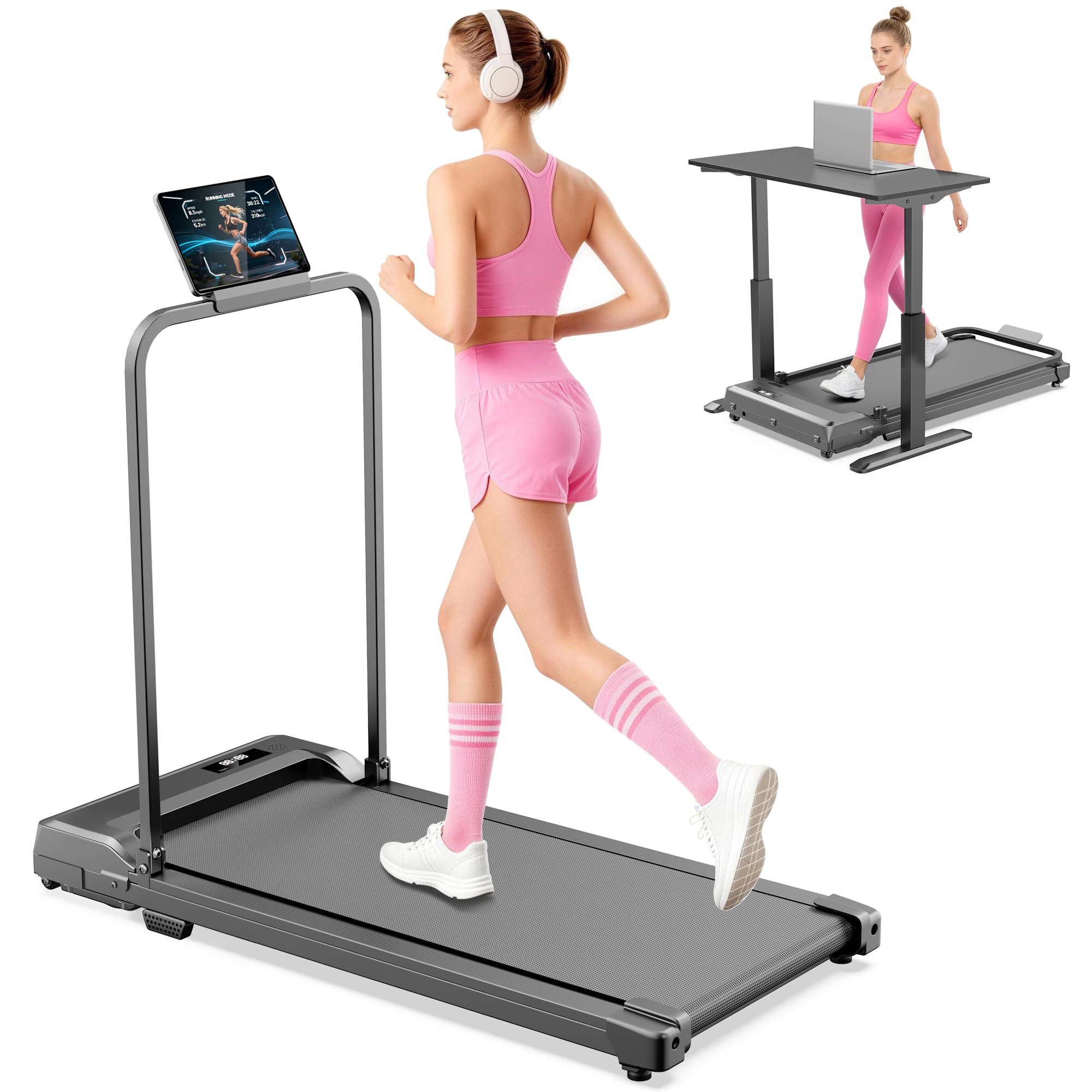 Walking Pad Treadmill for Home - Foldable Compact Treadmills with Handle Bar Portable Running Pad 0.6-4MPH with Remote C — grocery & food deal