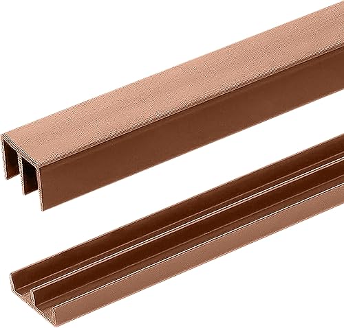 Vista 18 de Randall Manufacturing Co., Inc Riel de puerta corredera de plástico 6 pies de largo Se adapta a puertas de 1/4 pulgadas Instalación fácil