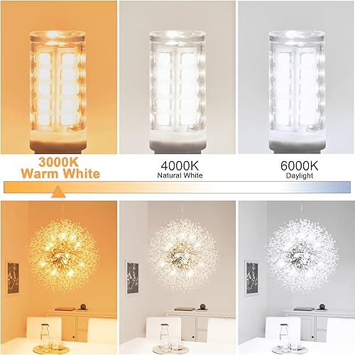 Miniatura 4 de winshine Bombilla LED G9 de 3000 K, luz blanca cálida, bombilla G9 de 4 W (equivalente a halógeno de 40 W), base de cerámica G9 bi pin con ángulo de