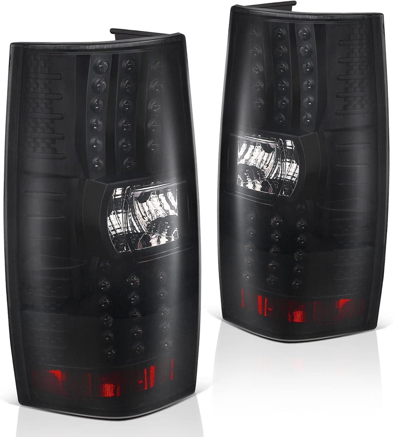 DWVO LED Tail Light Assembly Compatible with Chevy Tahoe Chevrolet Suburban 2007 2008 2009 2010 2011 2012 2013 2014 Taillights Replacement Tail Lamps