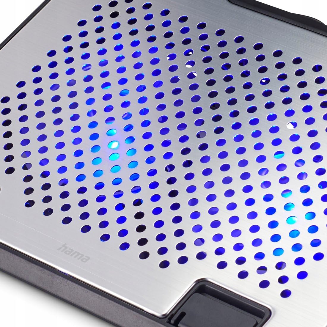 Hama Raffreddatore per laptop in alluminio, inclinabile, silenzioso, 2 ventole, fino a 40 cm, nero